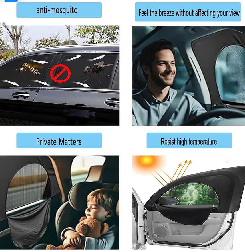 Universal Car Window Sun Shades (4-Pack)