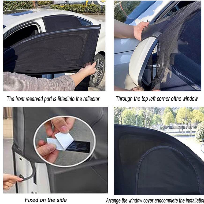 Universal Car Window Sun Shades (4-Pack)