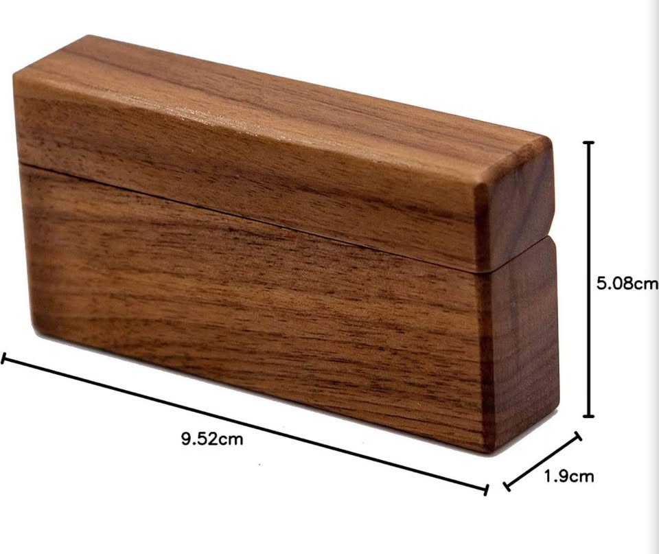 Muujee Walnut Double Ring Box