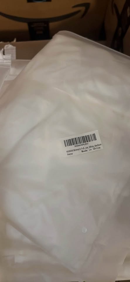 NWWAN Women's Full Slip Dress, White, Size Medium