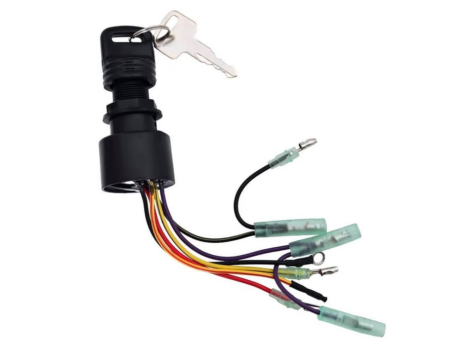 Boat Ignition Switch with Key, for Mercury Mariner Outboard Motor Control Box wi