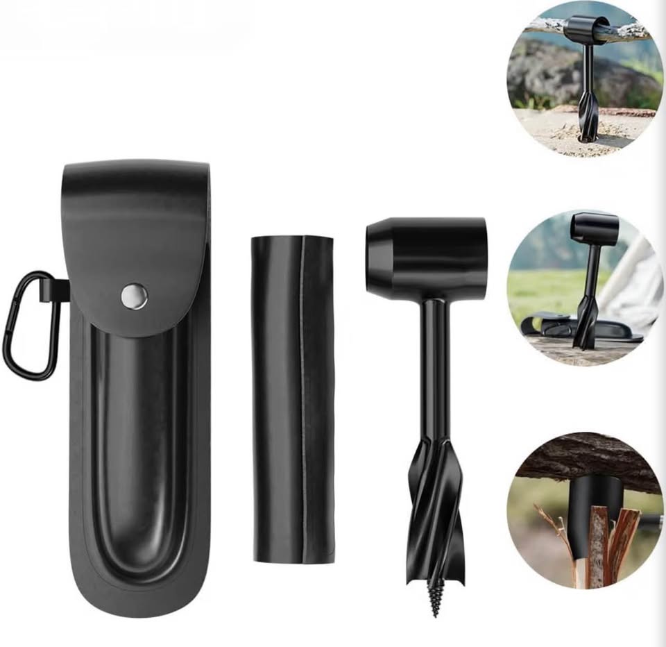 Bushcraft Settlers Tool Survival Hand Auger Wrench, Scotch Eye Auger Manual Dril