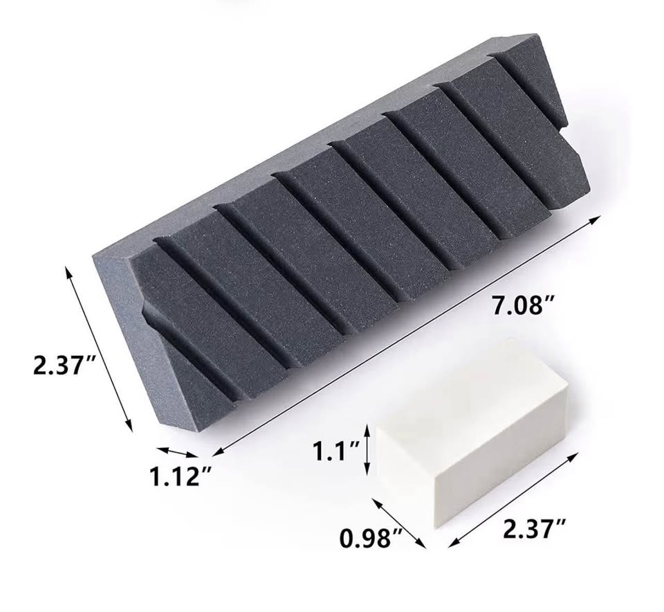 Flattening Stone Set, Two Sharpening Stones Flattener, Grit 180 Black & 320 Whit