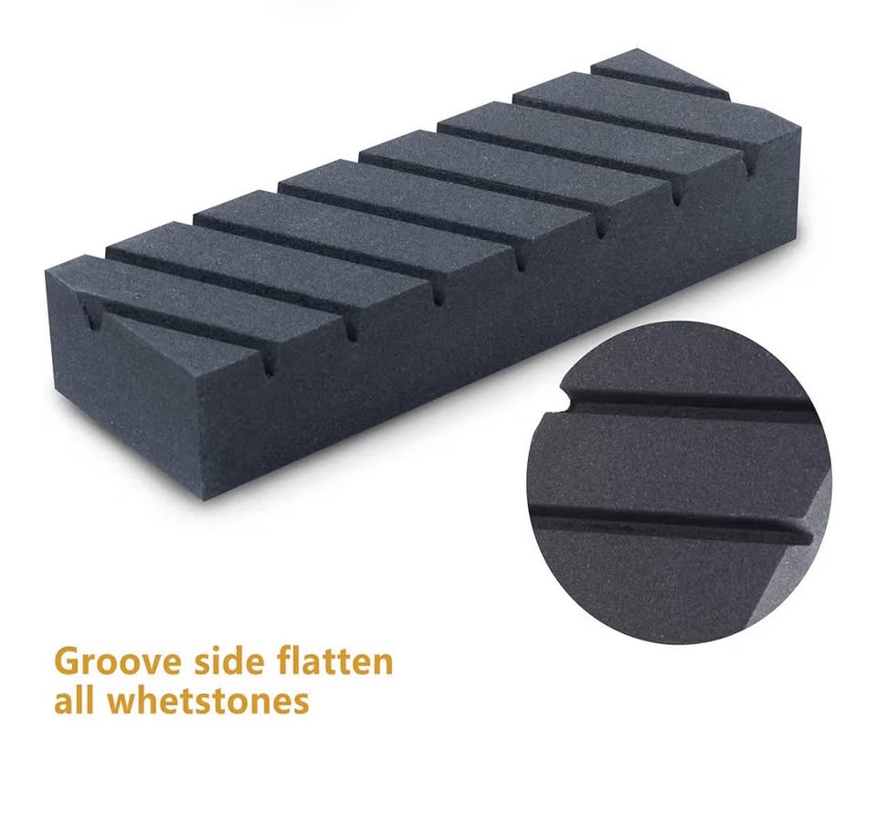 Flattening Stone Set, Two Sharpening Stones Flattener, Grit 180 Black & 320 Whit
