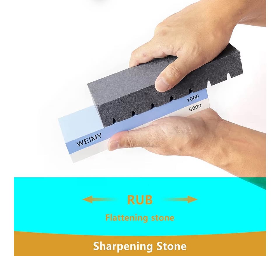 Flattening Stone Set, Two Sharpening Stones Flattener, Grit 180 Black & 320 Whit