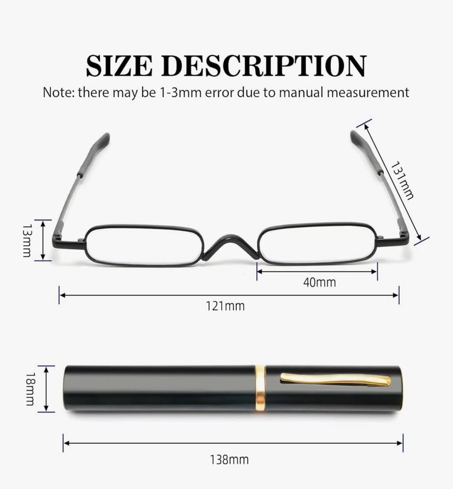 2 pack silm mini metal reading glasses compact lightweight portable readers with