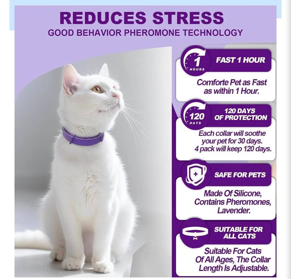 4-Pack Calming Collars for Cats