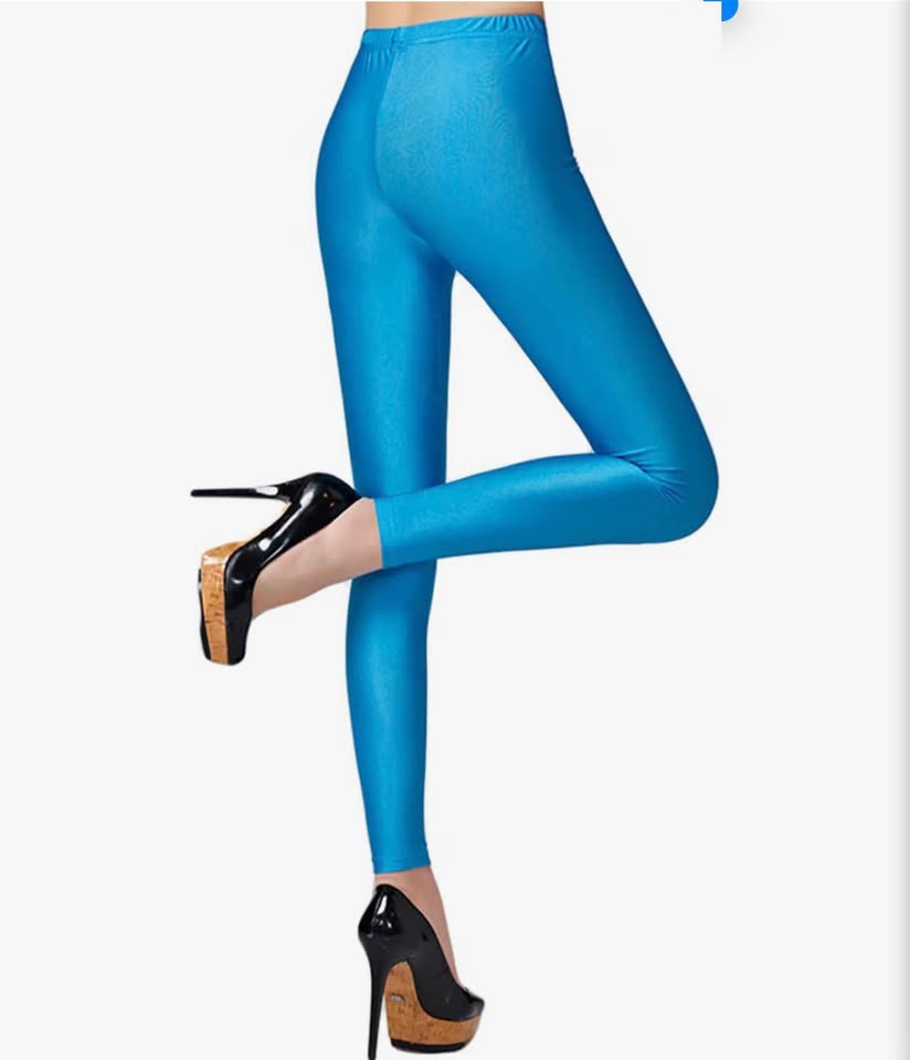 Shiny Blue Yoga pants，L