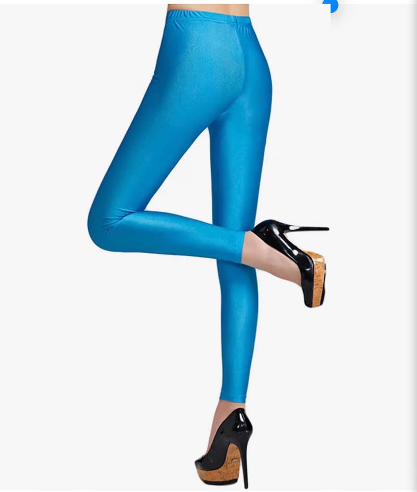 Shiny Blue Yoga pants，L