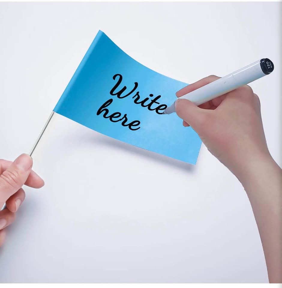 100 Pcs Blue Marking Flags 4x5 Inch