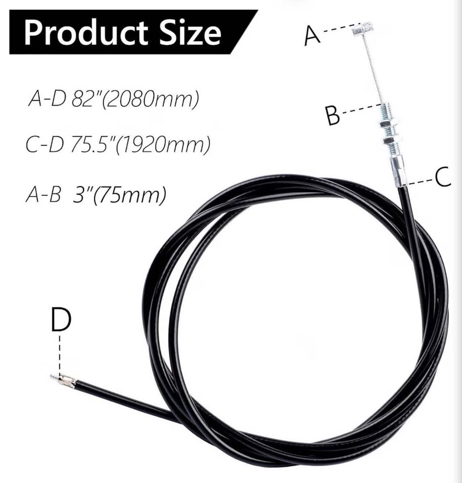 Universal Go Kart 75" Throttle Cable