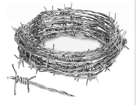 Barbed Wire Roll - Razor Fence for Outdoor, Repellent and Crafts, 25 Feet 18 Gau