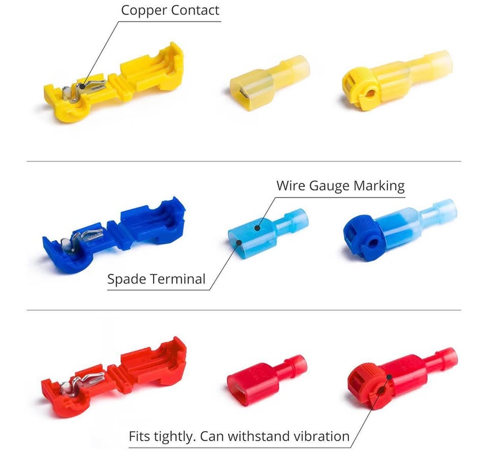 T-Tap Wire Connector and Spade Terminal Assortment Kit