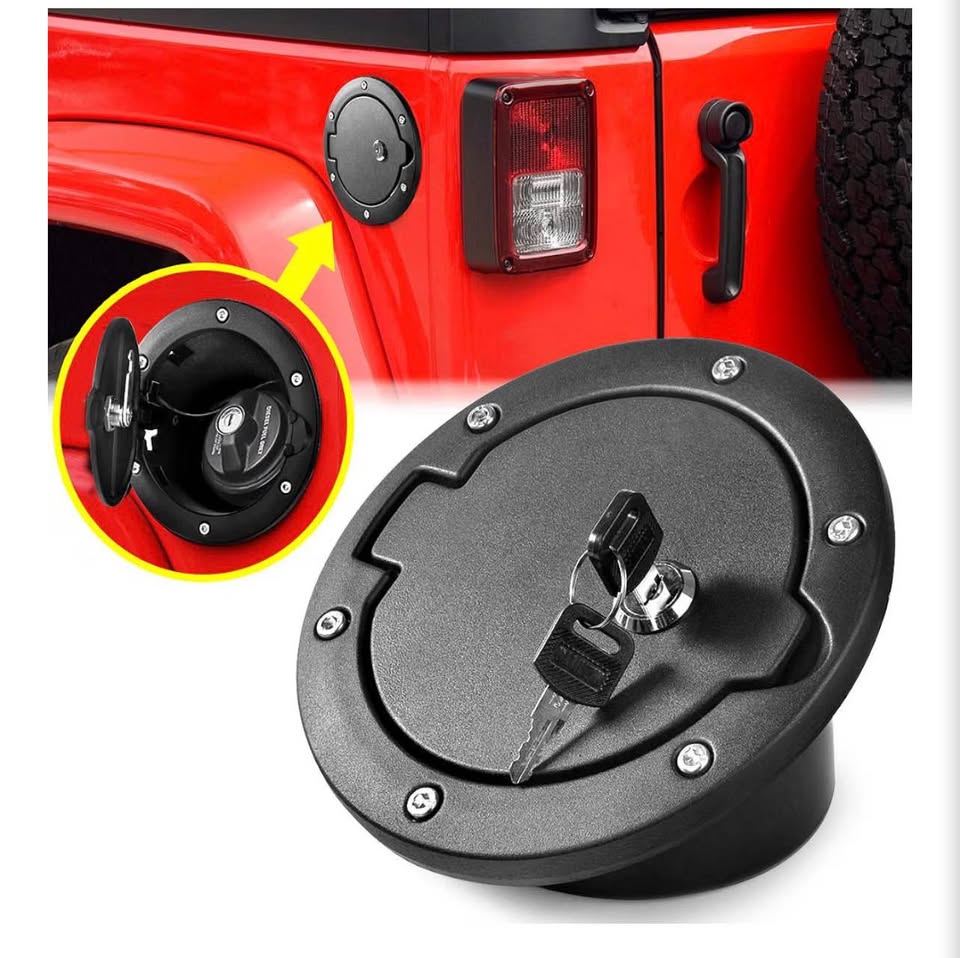 Fuel Filler Door Locking Gas Tank Cap Cover Compatible with Jeep Wrangler Access