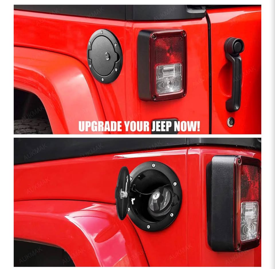 Fuel Filler Door Locking Gas Tank Cap Cover Compatible with Jeep Wrangler Access