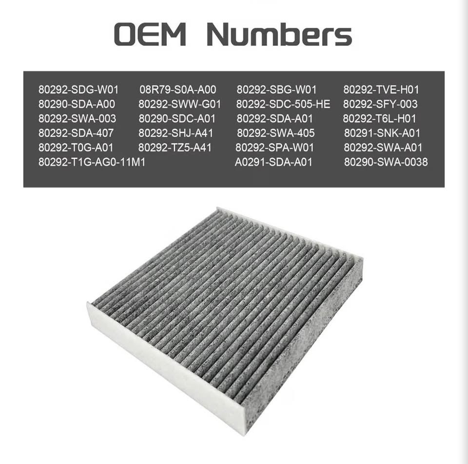 Activated Carbon Car Cabin Air Conditioning Filter