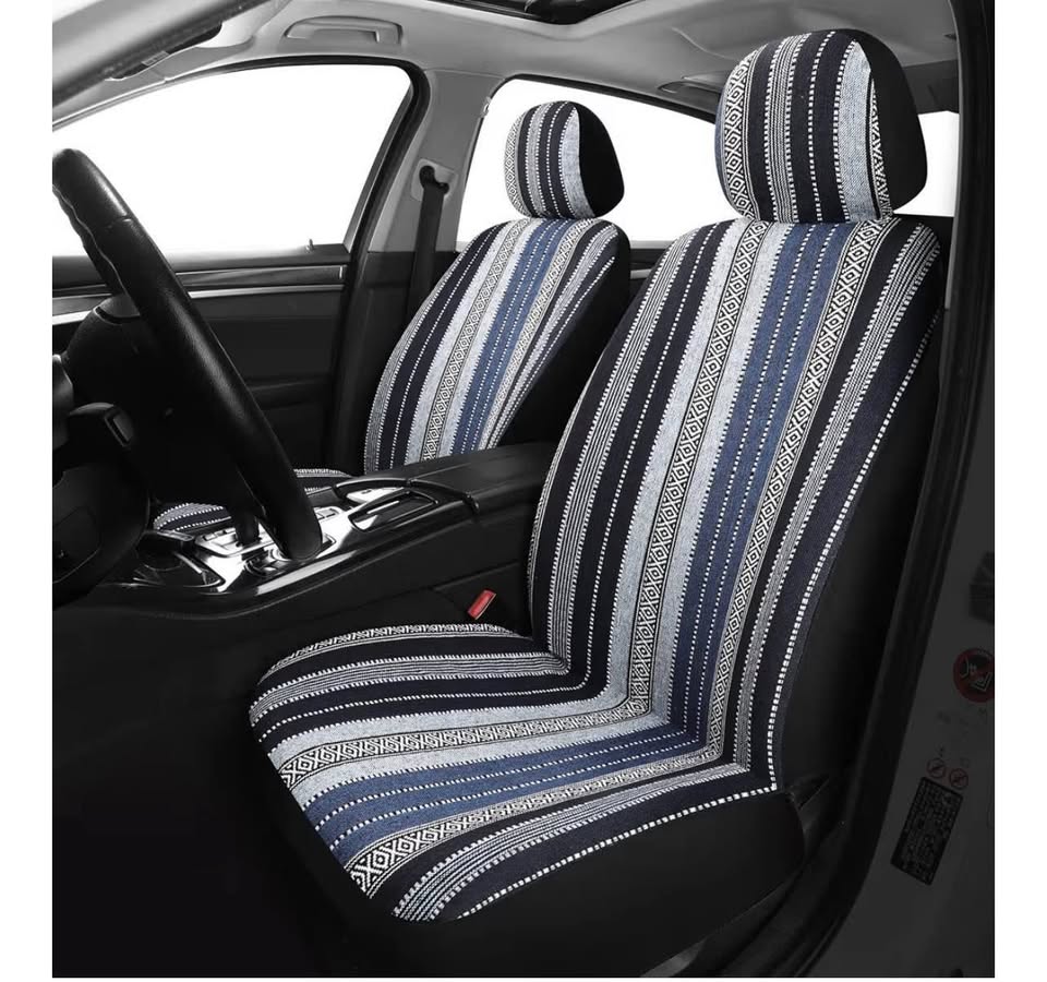 Pariitadin Baja Saddle Blanket Car Seat Covers Full Set with Seat Belt Pads