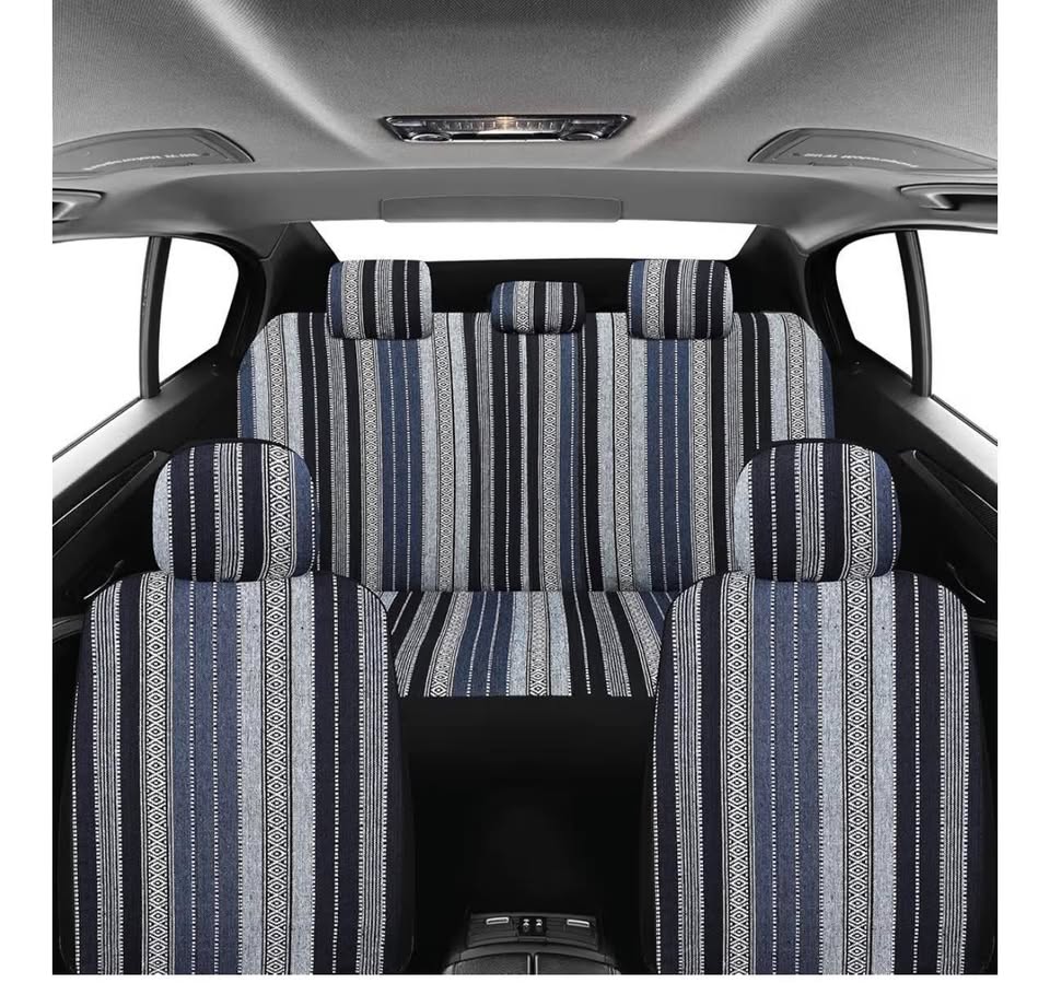 Pariitadin Baja Saddle Blanket Car Seat Covers Full Set with Seat Belt Pads