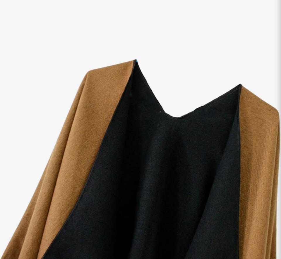 Women's Shawl Wrap Poncho Ruana Cape Cardigan Sweater Open Front for Fall Winter