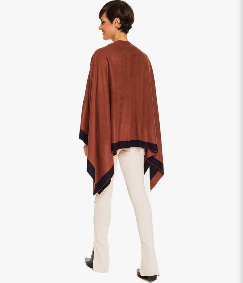 Women's Shawl Wrap Poncho Ruana Cape Cardigan Sweater Open Front for Fall Winter