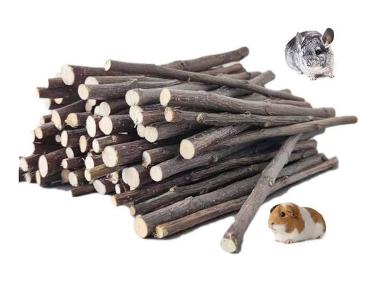 Apple Tree Sticks 2.2lb 1000g, Natural Wood Molar Sticks, Pet Chew Toys for Guin
