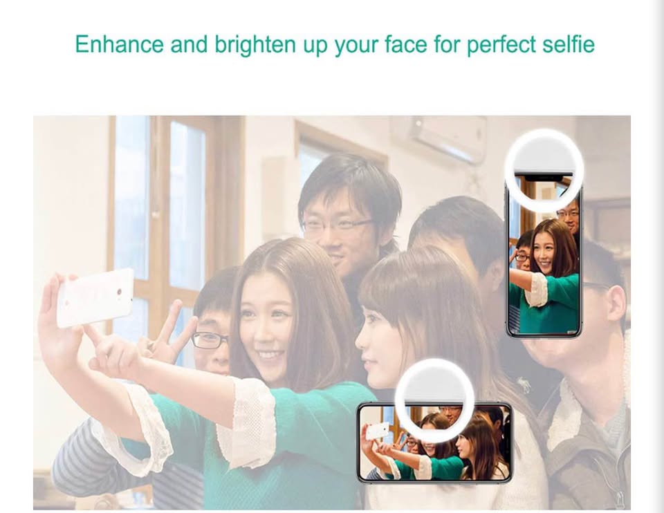 Clip-on Selfie Ring Light for Smartphones
