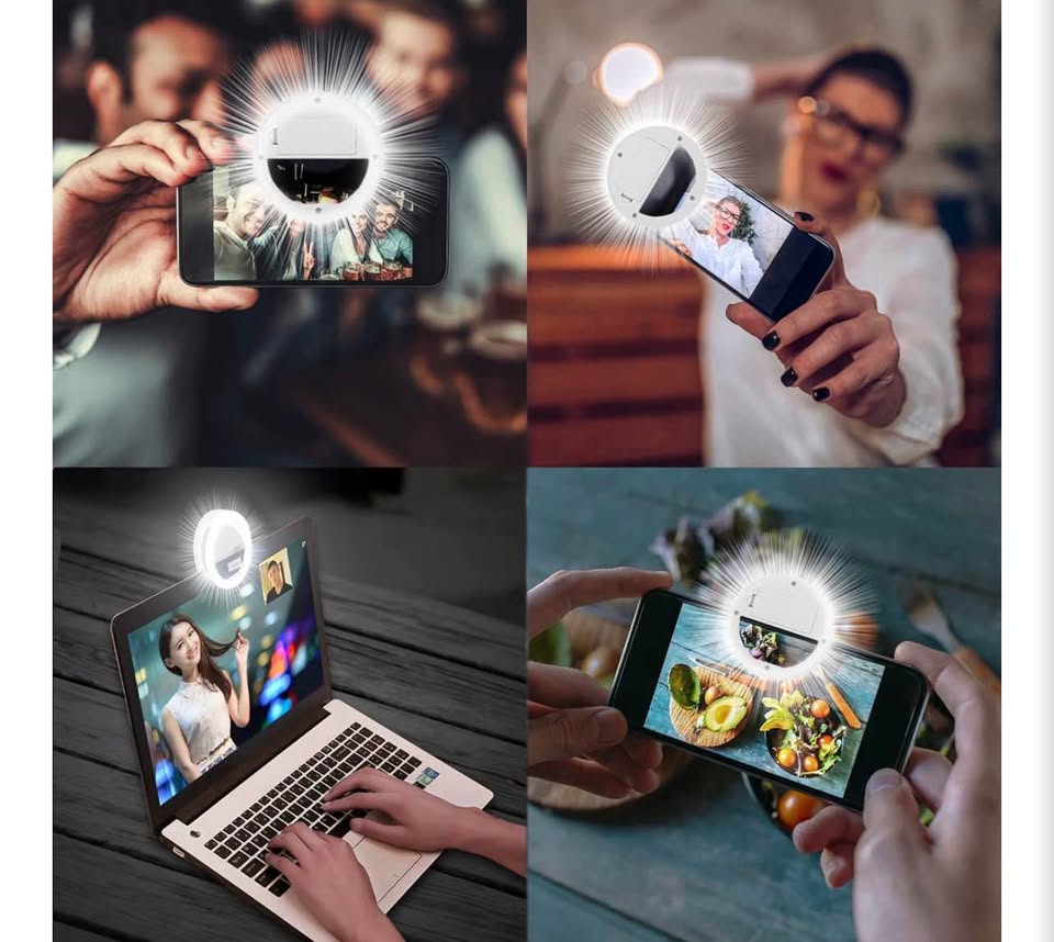 Clip-on Selfie Ring Light for Smartphones