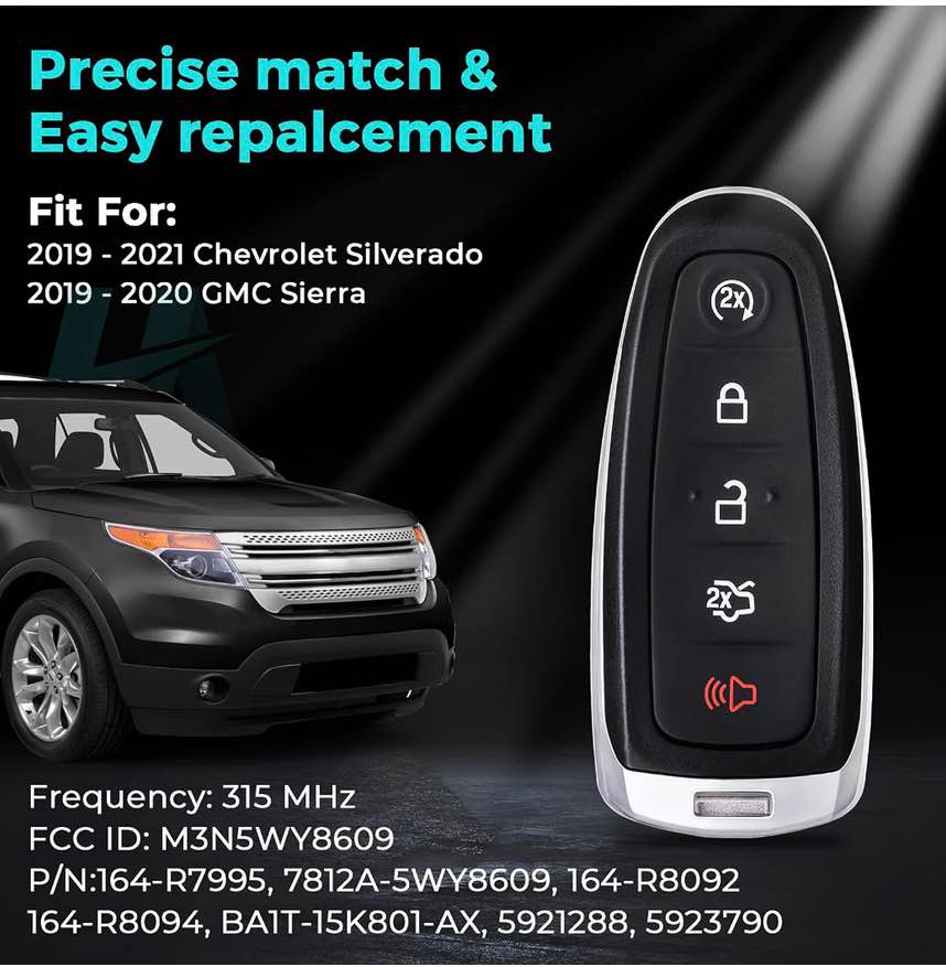 HelloAuto Key Fob Compatible with Ford Explorer Escape Key Fob Replacement for F