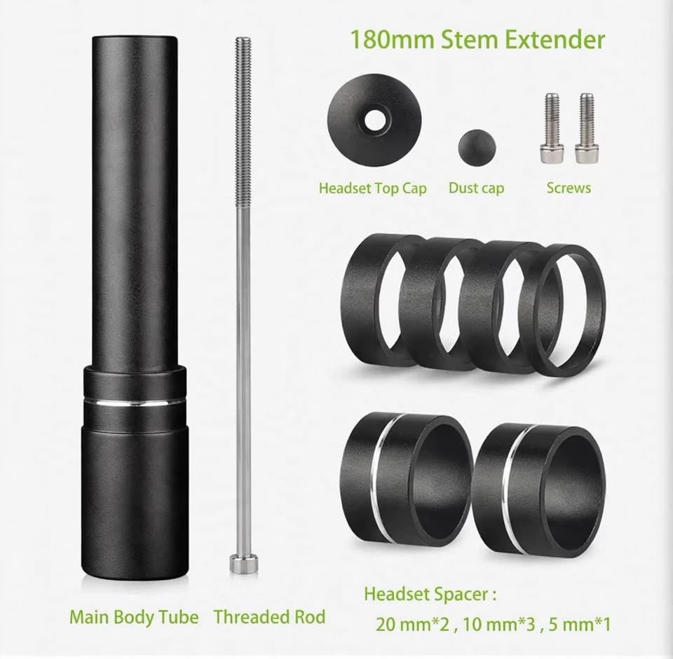 180mm Bicycle bike fork Stem Extender