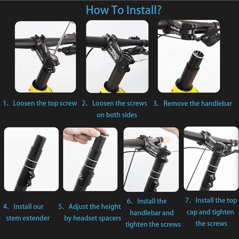 180mm Bicycle bike fork Stem Extender
