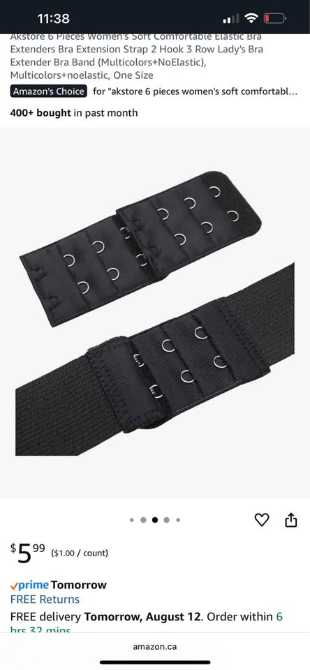 6 pcs Women's soft comfortable elastic bra extenders