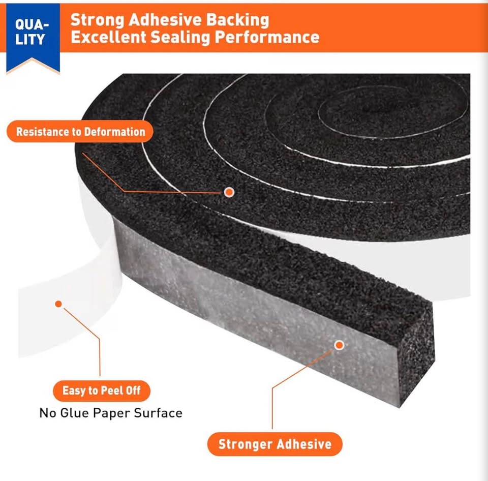 AC Foam Tape (1 in x 1 in x 13 ft)