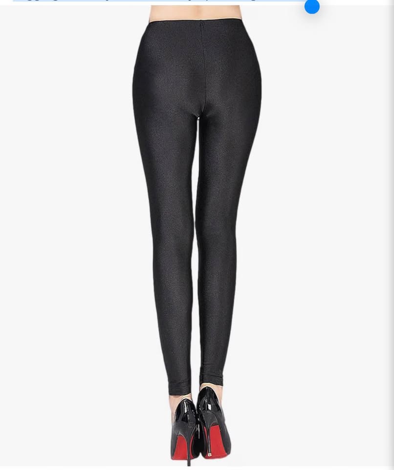 Pnadty Women's Neon Yoga Pants Shiny Skinny Elastic Stretch Leggings Tummy Contr