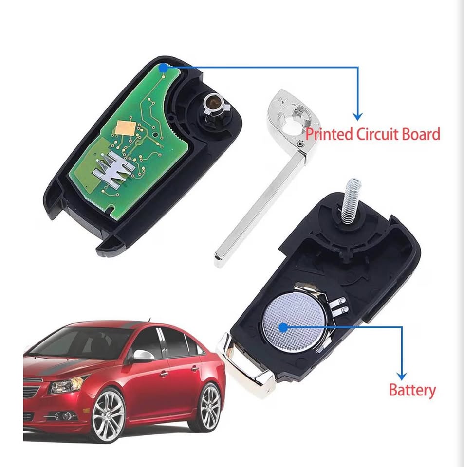Replacement 5-Button Flip Key Fob for Chevrolet, GMC, and Buick