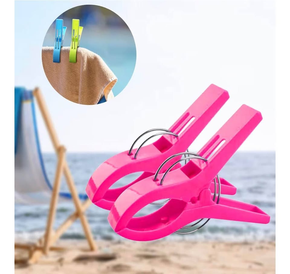 Beach Towel Clips, 8 Pack Beach Clips for Beach Chair Colorful Plastic Clothes P