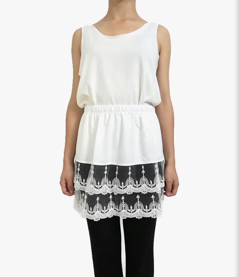 Lace Trim Skirt Extenders - Set of 2