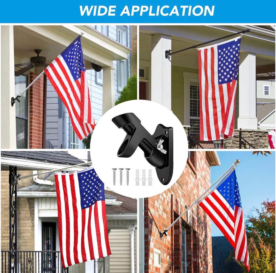 Heavy Duty Aluminum Alloy Two-Position Flag Pole Holder Bracket
