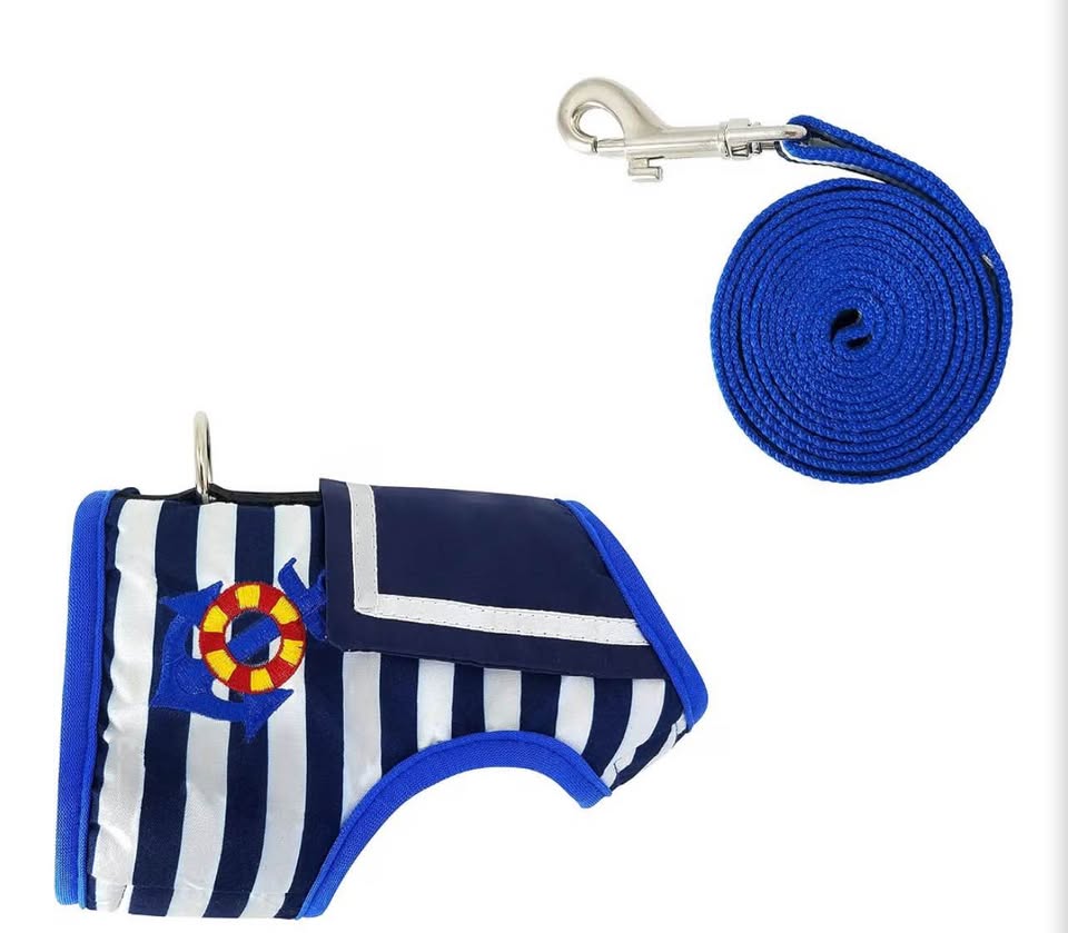 Catcho Sailor Style Cat Harness and Leash Set