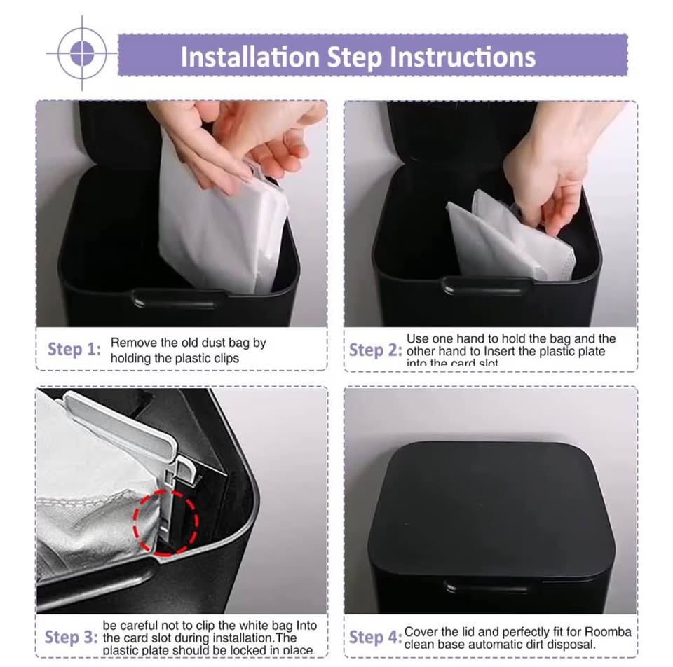 Vacuum Dust Bags and HEPA Filters: Compatible with iRobot Roomba i3 i3+ i4 i4+ i