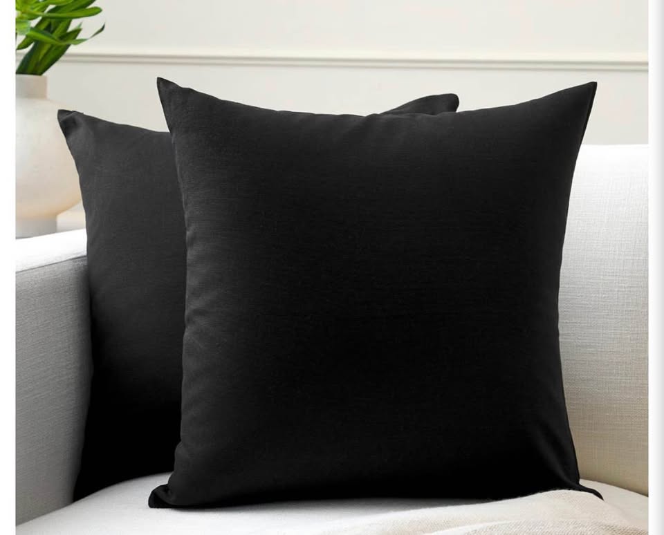 Encasa Homes Black Throw Pillow Covers