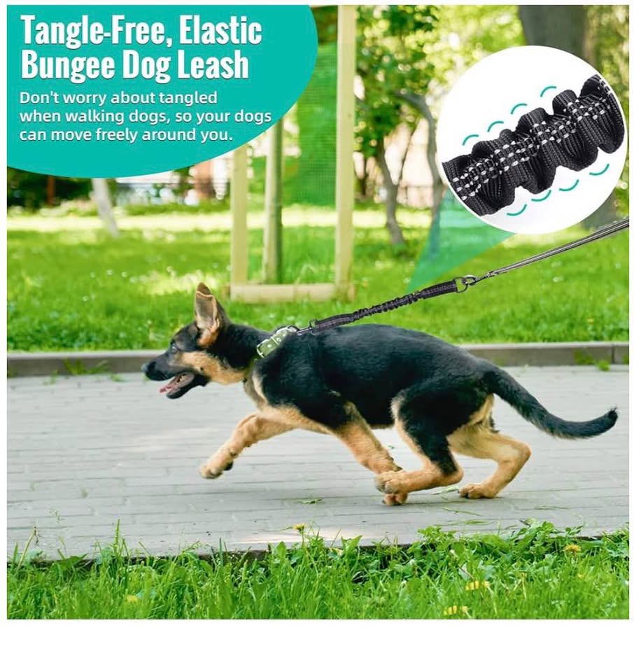 Bungee Leash Extension Attachment, 21” Shock Absorbing Lead Extension Absorber, 