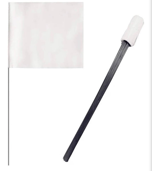 JIZHGRAD White Marking Flags-100packs