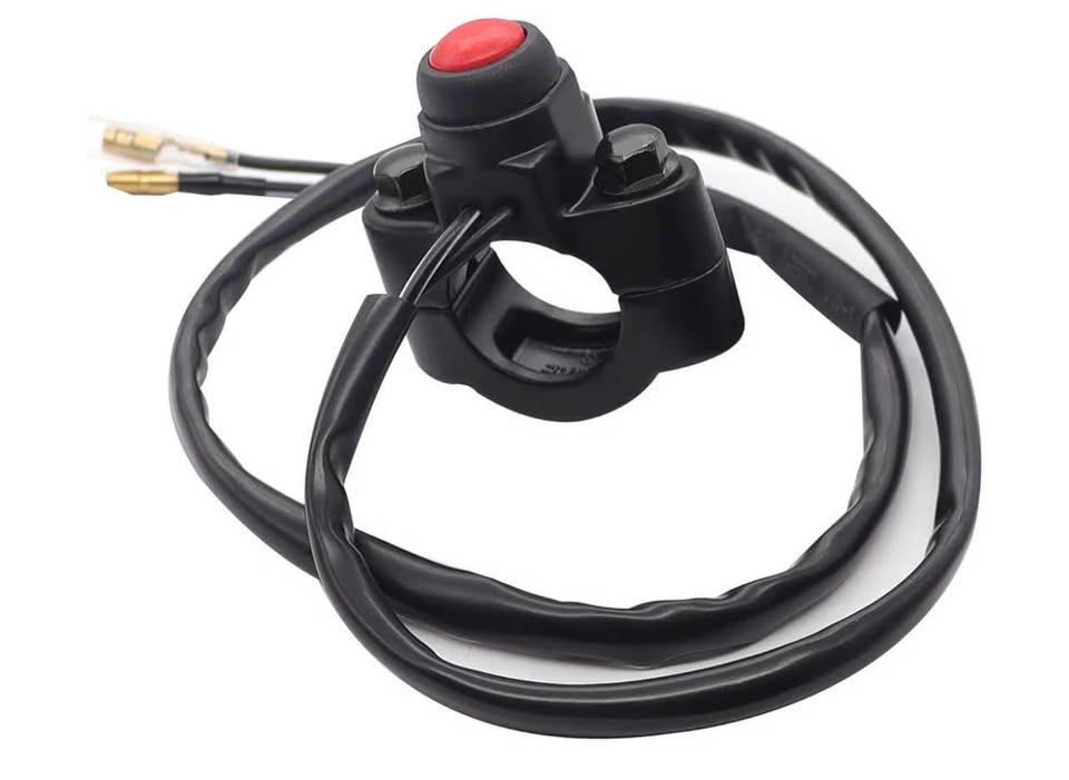 12V Motorcycle Handlebar Push Switch Engine Stop Start Kill Momentary