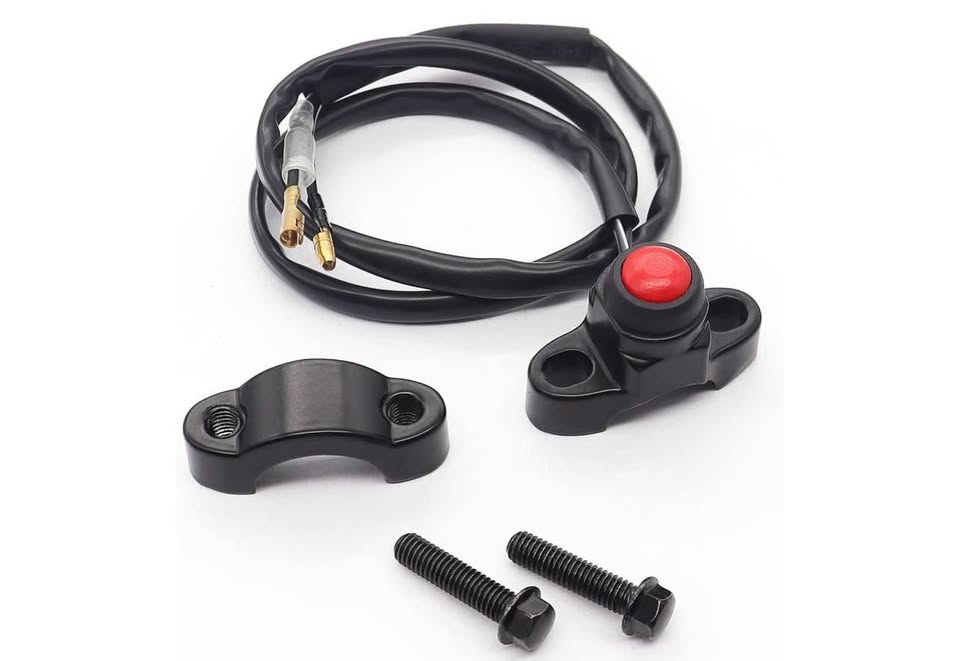 12V Motorcycle Handlebar Push Switch Engine Stop Start Kill Momentary