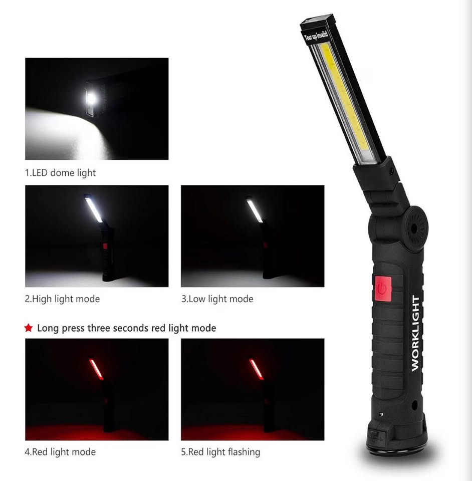 2-Pack Rechargeable LED Work Light
