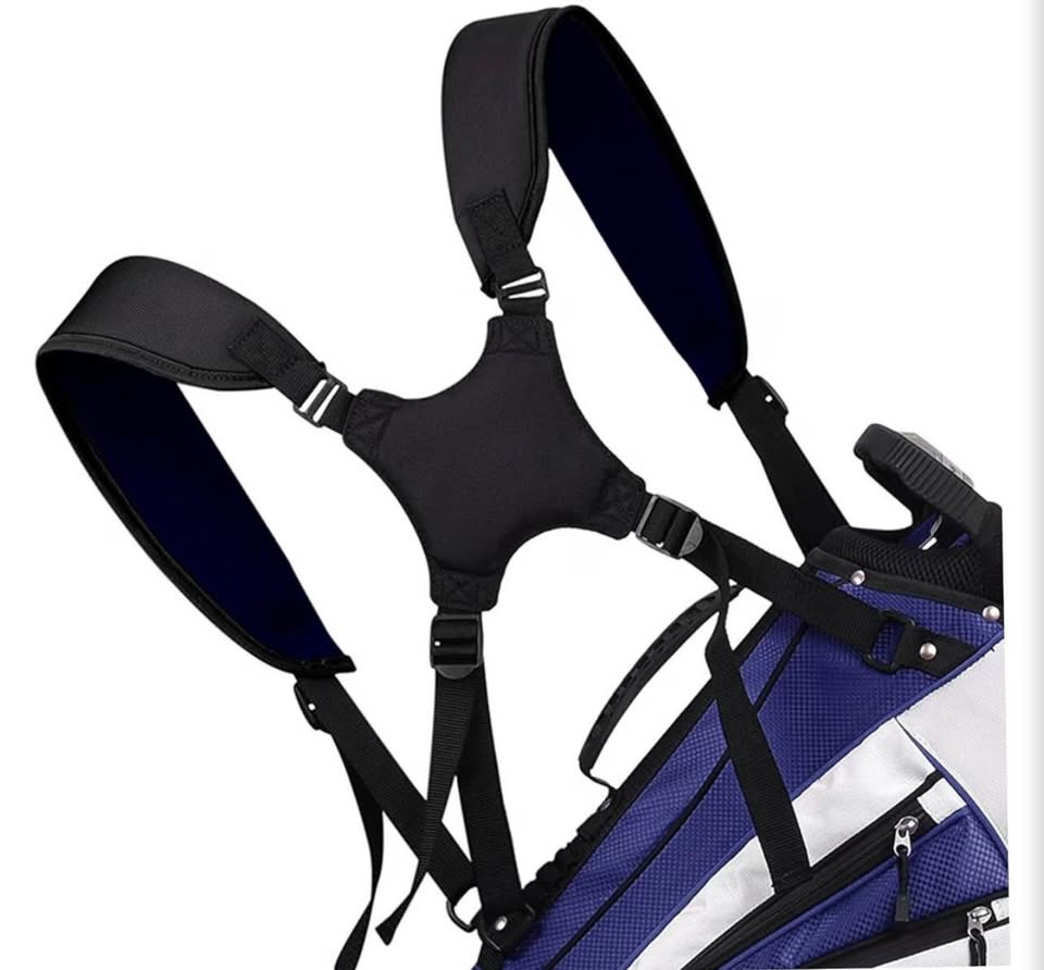 caiobob Golf Bag Dual Shoulder Strap - Black