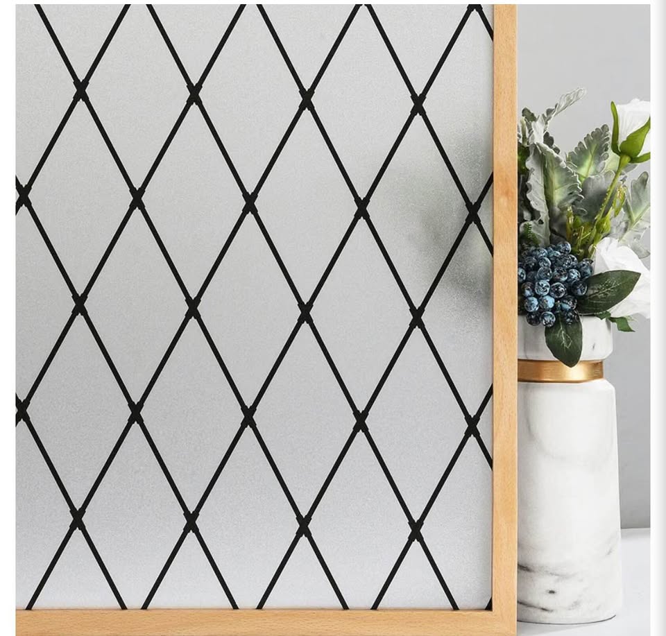 Black Lattice Window Film