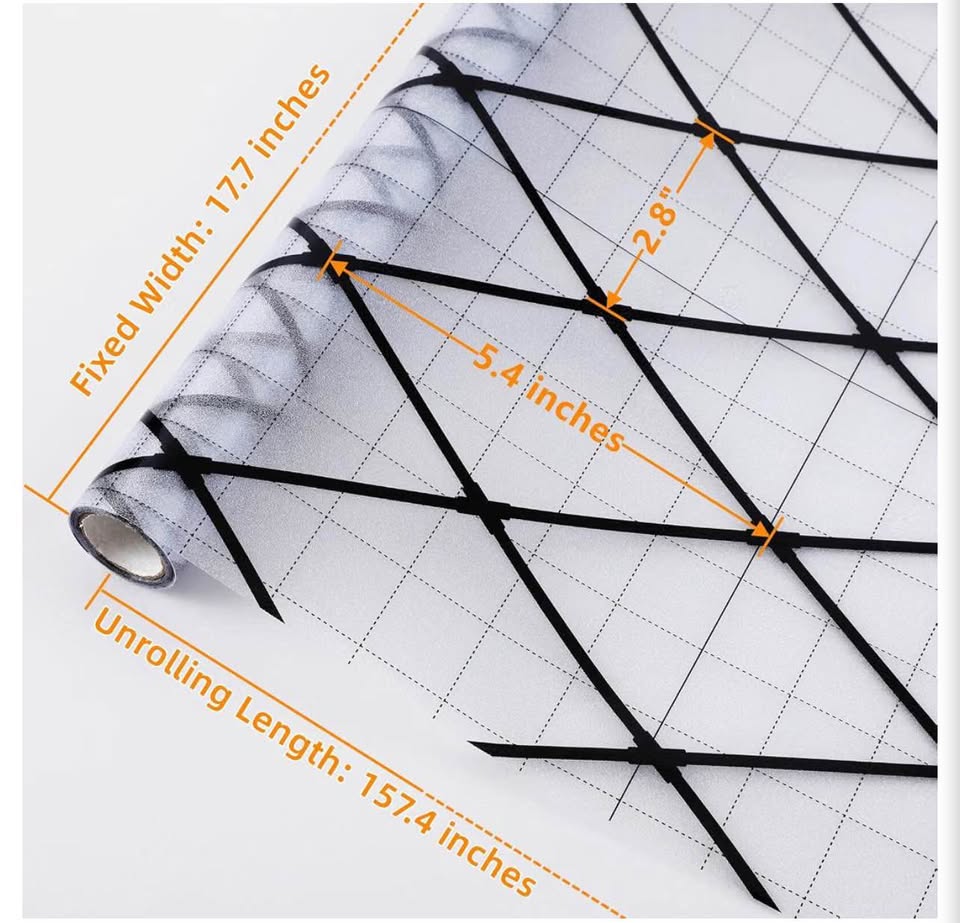 Black Lattice Window Film