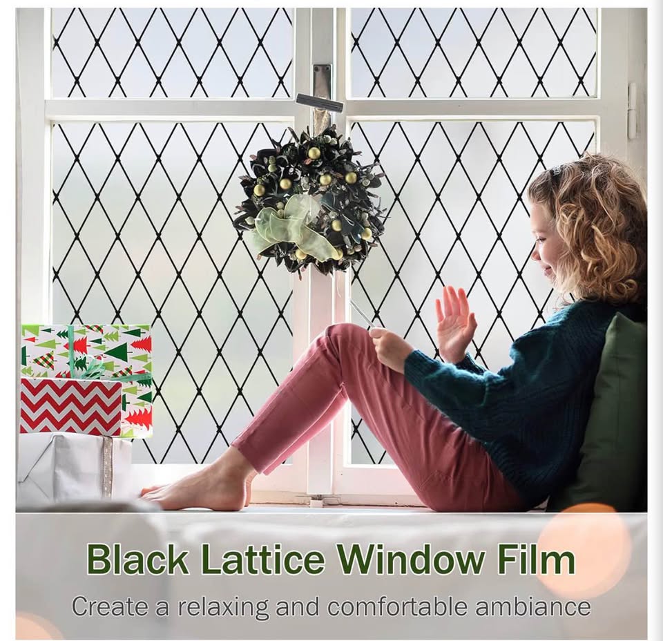 Black Lattice Window Film