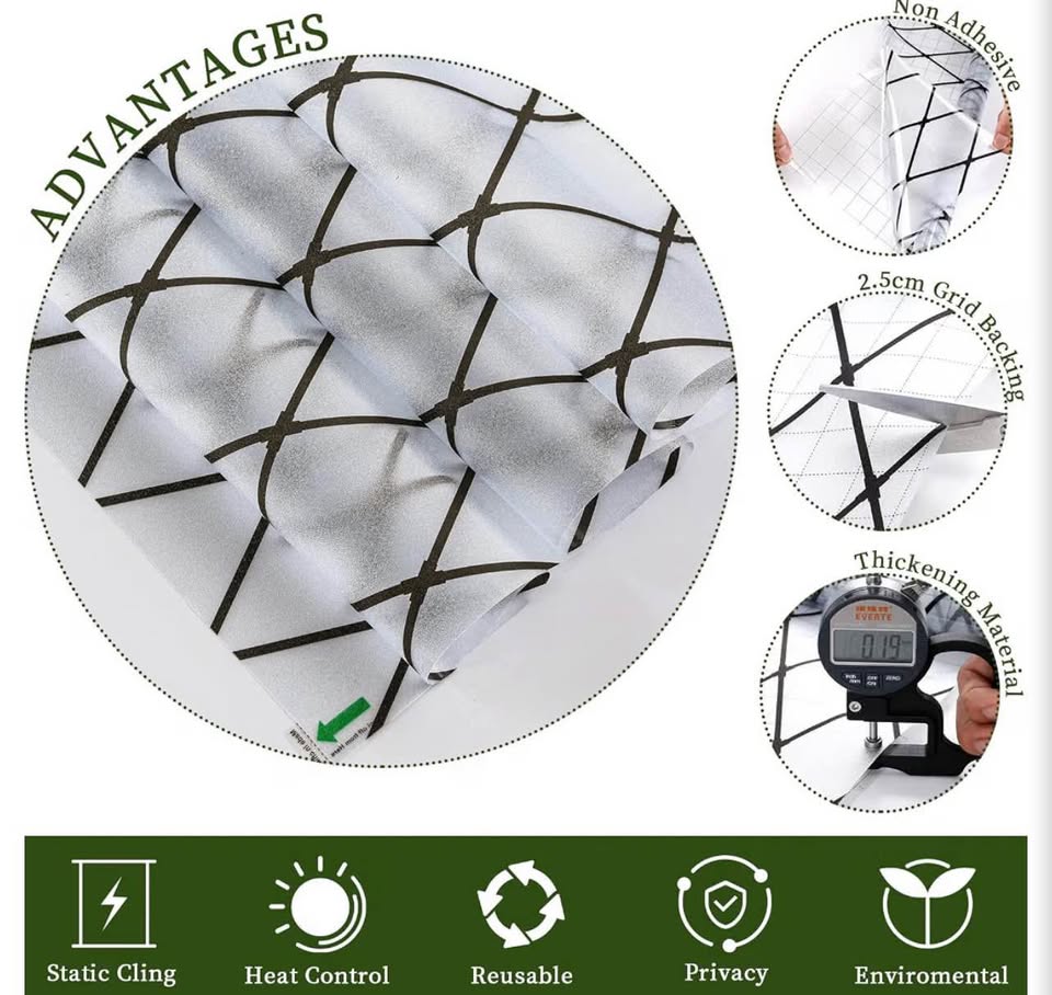 Black Lattice Window Film